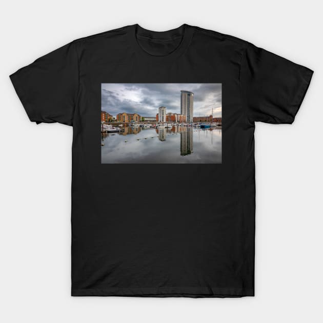 Swansea Marina, Swansea, Wales T-Shirt by dasantillo